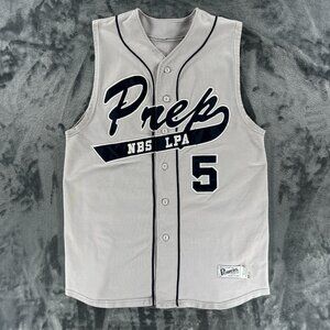 Powers Baseball Jersey Men L 40 Vintage North Broward Prep Eagles Made in USA #5